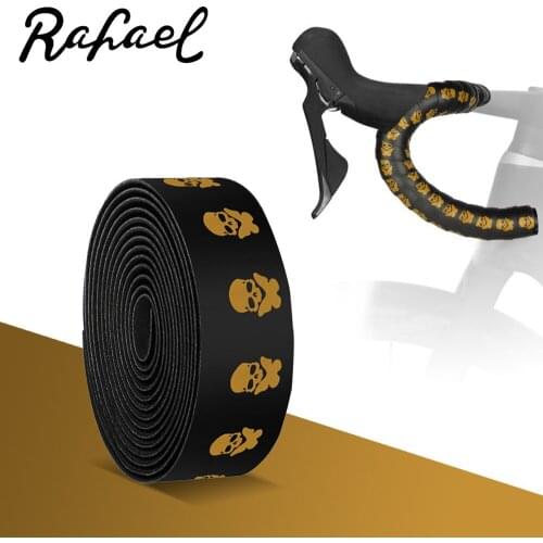 Cycling Road MTB Punk Skull PU Bike Handlebars Shock-absorbing Non-slip Breathable Comfortable Colorful With Bicycle Belts DD-KL