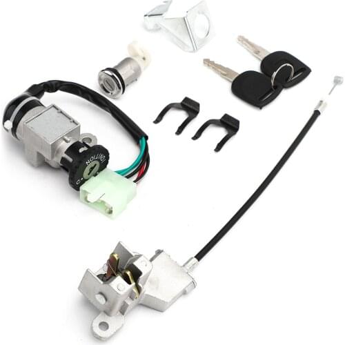Artudatech For GY6 50cc Scooters Moped Ignition Switch Fuel Gas Cap Seat Lock Set With Keys Motorcycle Accessories Parts