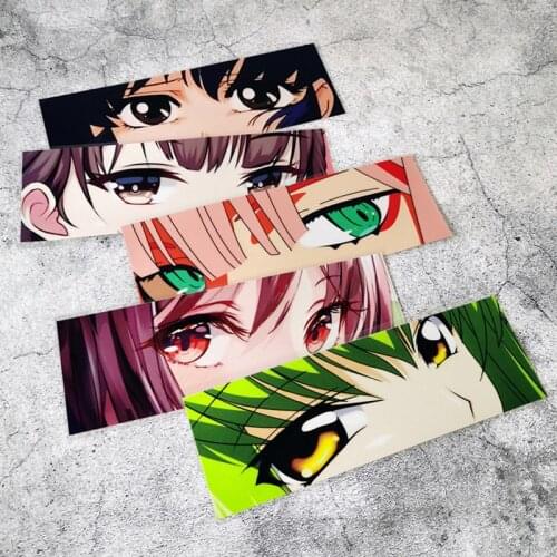 Gaze Eyes Motor Bike Car Vinyl PVC Decal JDM Japanese Anime Loli Cute Girl Cartoon Auto Truck Window Sticker Waterproof