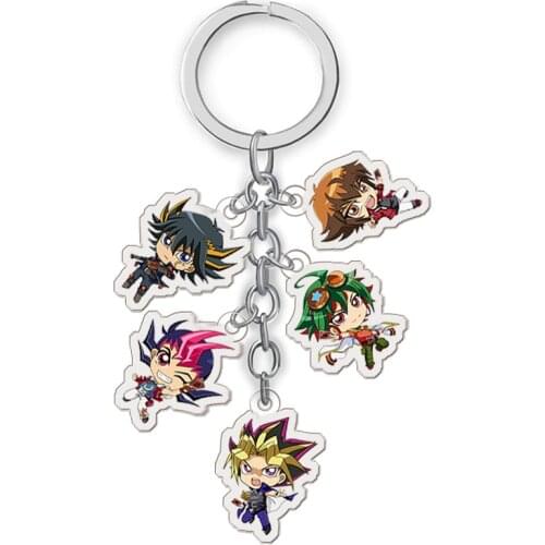 Anime Duel Monsters ATEM Yugi Muto Acrylic pendant Keyrings Keychain