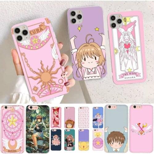 YNDFCNB Cardcaptor Sakura Phone Case for iPhone 11 12 pro XS MAX 8 7 6 6S Plus X 5S SE 2020 XR case