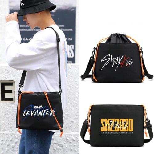 StrayKids Shoulder Bag Korean Kpop Stray Kids Unisex Student Campus Hip Hop Crossbody Backpack 2021 Fashion Waist Fanny Pack
