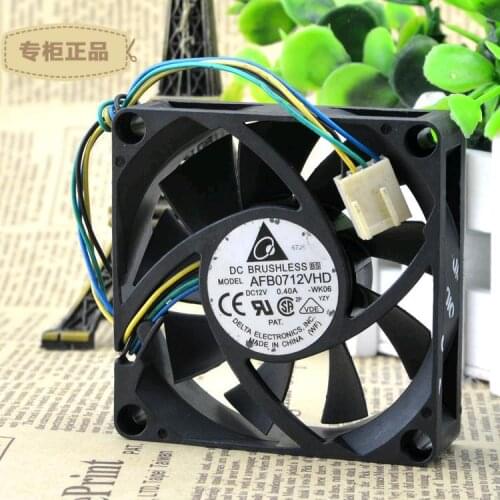 FOR Delta 7020 Fan AFB0712VHD 7CM 4-wire Temperature Controlled amd Radiator Equipment Fan