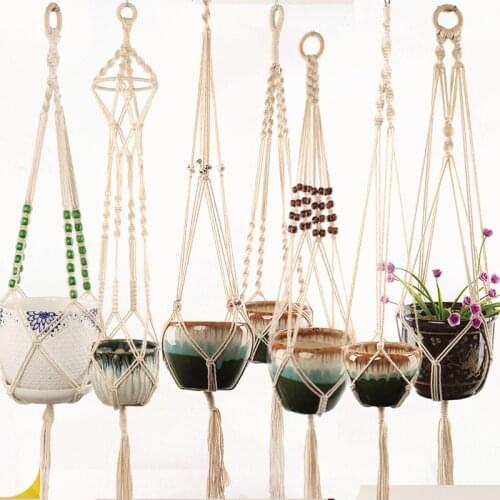 Hot sales 100% handmade macrame plant hanger flower /pot hanger for wall decoration countyard garden