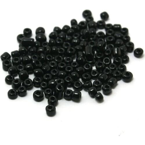 Hot Selling 80g/lot 4mm Solid Black Glass Loose Spacer Seed Beads for Jewelry Macking & DIY Craft CN-BBG035/36-75