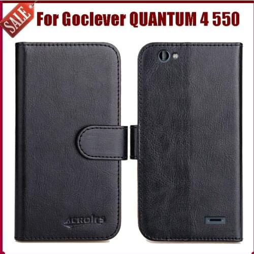 Hot Sale! Goclever QUANTUM 4 550 Case New Arrival 6 Colors High Quality Flip Leather Protective Cover Phone Bag