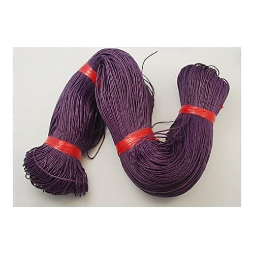 Cotton Wax Cord, Purple, 1mm/strand, about 430m/bundle