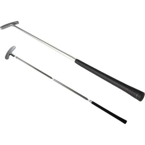 Collapsible 3-Section Connected Golf Putter, Nonskid Rubber Grip Portable Left and Right Hand Golf Putter Practice Tool
