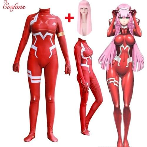 Halloween Costumes darling in the frankxx 02 Zero Two cosplay Costumes Limited Edition Fitted Tights 3D printing Zentai Bodysuit
