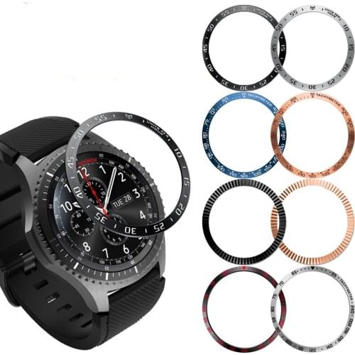 Metal Bezel Ring Case Glass Screen Protector Cover For Samsung Gear S3 Galaxy Watch 4 Classic 42mm Huawei Magic GT 2 GT2 46mm