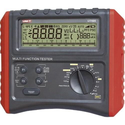 UNI-T UT595 Multifunction Loop Testers Earth Ground Line Loop Impedance Tester Insulation Resistance Meter w/ RCD Protection
