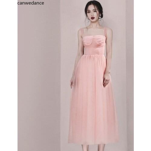2020 New Fashion Occasion Girl Party Simply Spaghetti Straps New Long Sweetheart Chiffon Peach Lilac Prom Dresses