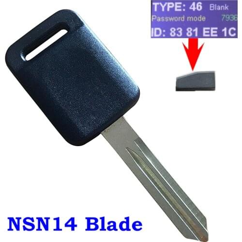 New Uncut Replacement Chip Transponder Car Ignition Key NI01T 4D60 For NISSAN 350Z Maxima Pathfinder Transponder key 46 Chip