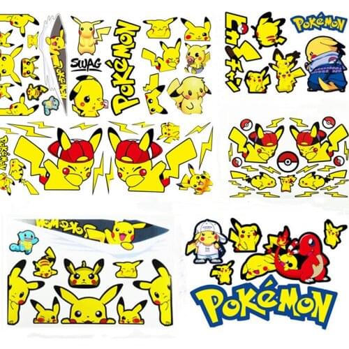 Pokemon Pikachu Waterproof Cartoon Childrens Anime Toy Mixed Sticker Scooter Bike Mobile Phone Laptop Travel Bag Funny Graffiti