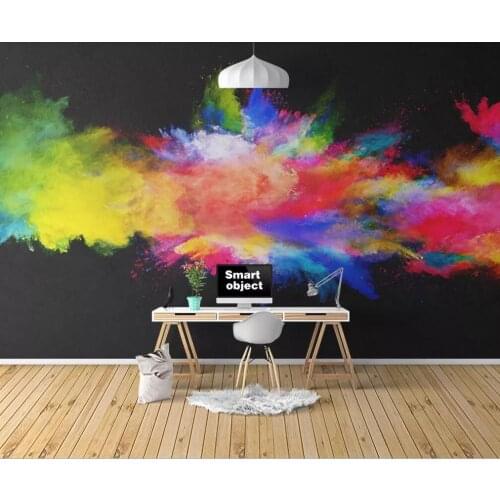 Custom 3D mural wallpaper hand painted colorful watercolor art abstract background wall decorative painting