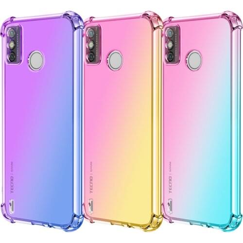 Shockproof Silicone Phone Case For Tecno Spark 5 6 Air 7 Pro GO 2020 7P 4 Lite Camon 12 15 16 Premier 17 POP 3 Plus 4 5 Cover