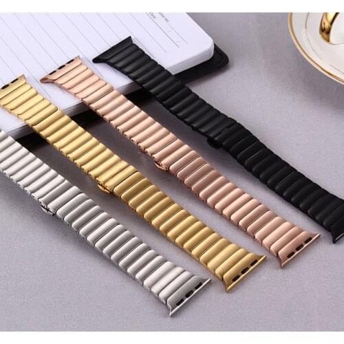 1PCS 316L stainless steel watch straps watchband Link Bracelet strap for iwatch For Apple watch band 42mm 38mm Series 4 colors