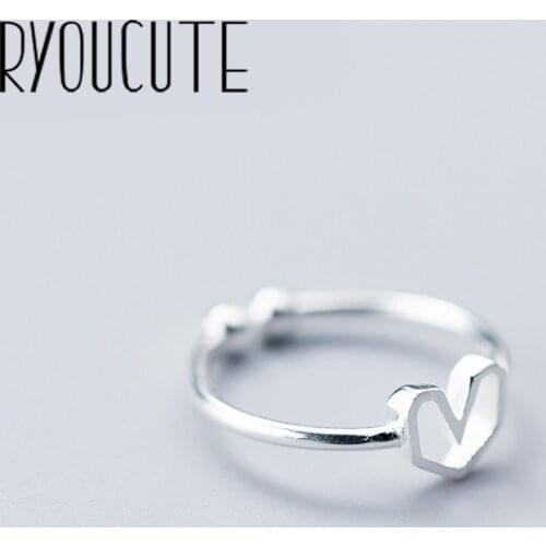 RYOUCUTE Romantic Heart Rings for Women Luxury Jewelry Finger Ring