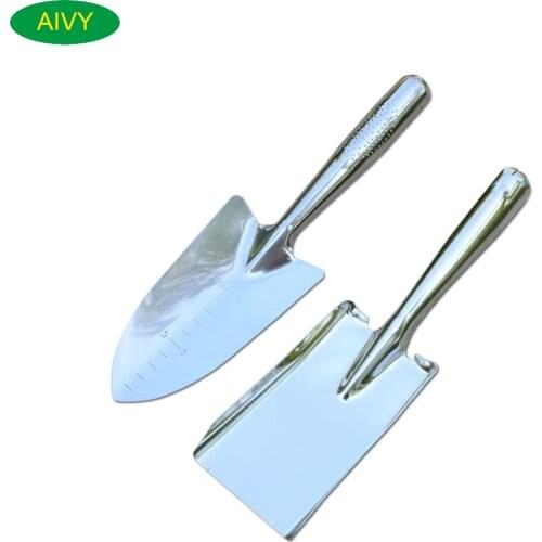 AIVY Stainless Steel Garden Hand Tools, Sharp-nosed Shovel And Square Shovel For Gardening