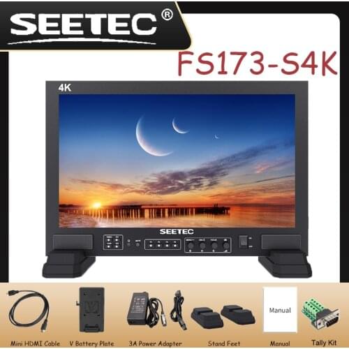 SEETEC 17.3 inch 3G-SDI 4K HDMI Broadcast Studio Monitor Full HD 1920x1080 FS173-S4K