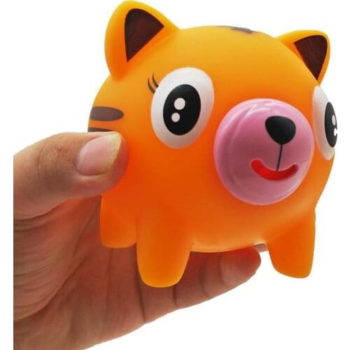 Small size Tongue Voice Squeeze Decompression Novelty Vent Vocal Toys Rabbit Pig Tiger Puppy Squishy Anti-Stress Dolls