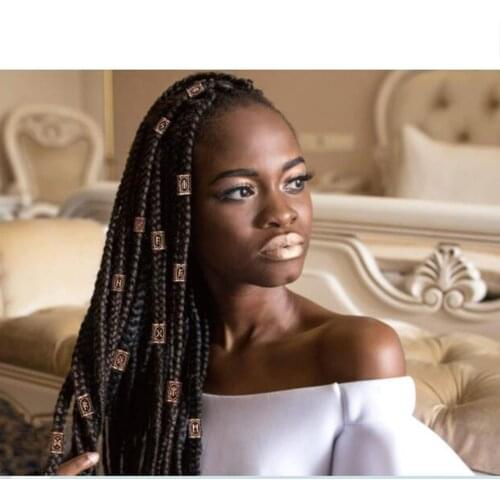 Antique Hair Tube Bead Viking Runes Beads Dreadlock Braiding Rings Fashion Hair Accessories For Hair Decor Styling DIY Making