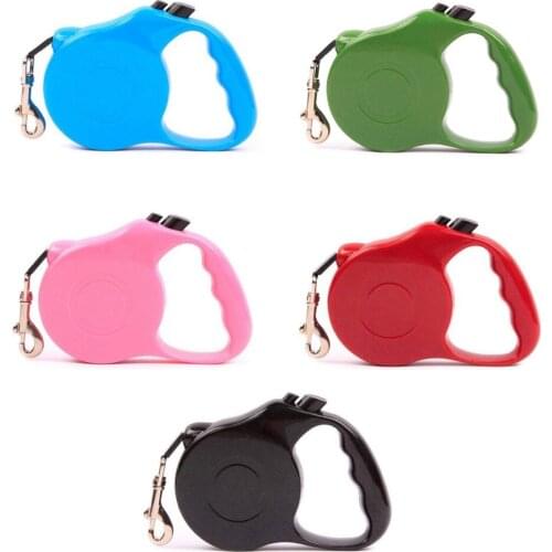 3/5M Retractable Dog Leash Training Puppy Automatic Extending Rope Walking Leashes Adjustable Dog Collar For Small Medium Dogs