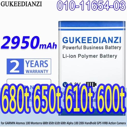 GUKEEDIANZI Highly Battery 010-11654-03 2950mAh for GARMIN Atemos 100 Monterra 680t 650t 610t 600t Alpha 100 200i Handheld