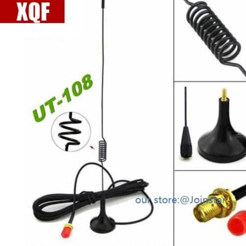 XQF 10PCS Na Dual band UT-108 SMA Female mobile antenna for baofeng UV-5R 888S two way radio radio VHF UHF