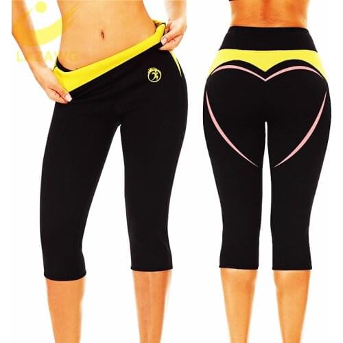 LAZAWG Women Body Shaper Workout Waist Trainer Butt Lifter Tights Capris Hot Pants Tummy Control Panties Hot Neoprene Pants Slim
