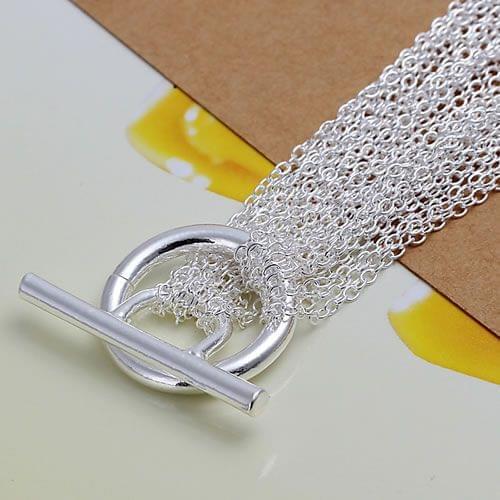 KN-H066 Wholesale Silver Color Bracelet For Woman 925 Free Shipping Factory Price Fashion Jewelry Web Heart Bracelet /aviajmpa