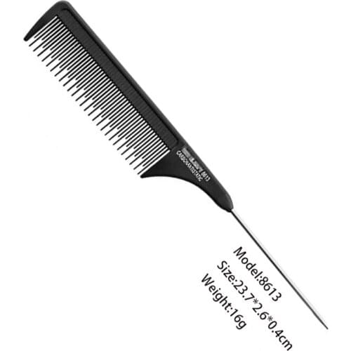 1Pc Metal Pin Tail Combs Hairdressers Barbers Black Tail Comb Rat For Styling Hairdressing