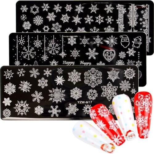 1pcs Nail Art Stamping Plate Flower Animal Lace New Year Merry Christmas Design Nail Template Stamp Image Manicure Stencil