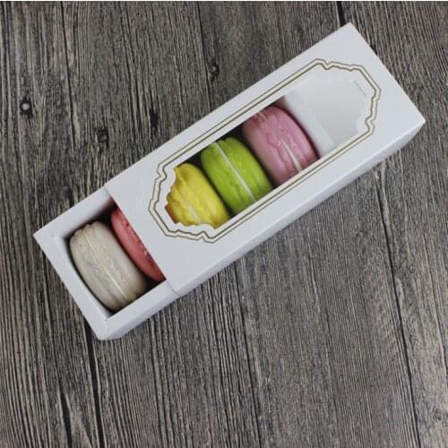 200pcs 5 grains Window Macaron boxes,Gift boxes, chocolate box, cookie box