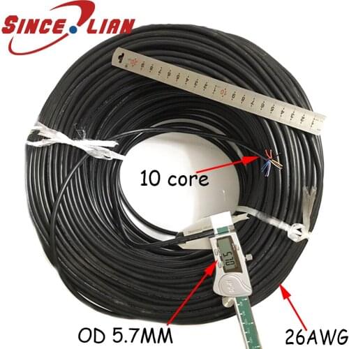 30 Meters 26AWG Electronic Equipment Connector Wire Sheath Line Tin-plated Copper Cable 10core Motor lead Wire Signal Wire