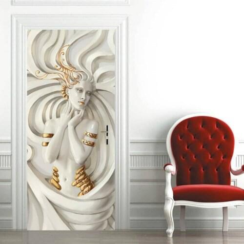 3D Door Sticker Decorated Living Room Door Stickers Wall Stickers 3D Wallpaper Door Decal Home Decor Wallpaper Door Posters