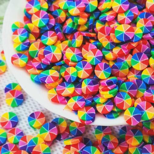 5mm Round rainbow color Polymer Clay Fake Candy Sprinkles|Polymer Clay Party Decoration Confetti|Slime fillers