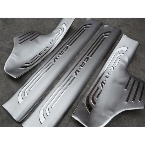 Car styling For Honda CRV CR-V 2012 2013 2014 2015 2016 High Quality Inner Stainless Steel Door Sill Scuff Plate car Sticker