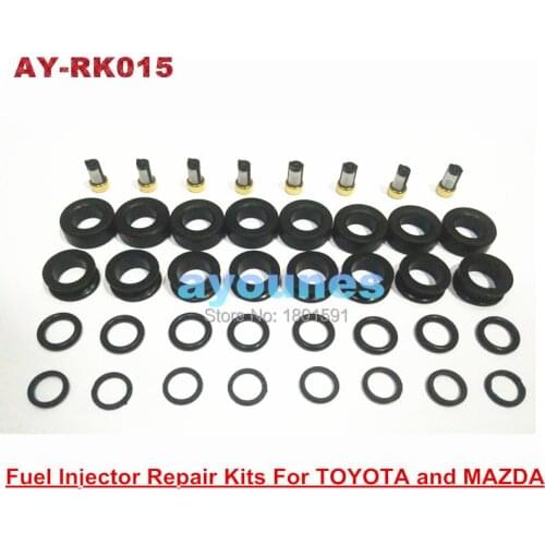 Free shipping fuel injector repair kits rubber seals kits for OEM 195500-3030 1955003290 injector for AY-RK015