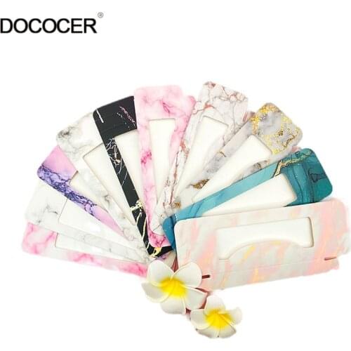 Wholesale Paper False Eyelash Packaging Box Lash Boxes Packaging Custom Logo Faux Cils 10-25mm Mink Eyelashes Marble Case Bulk