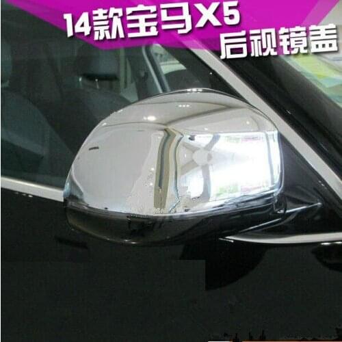 CHROME SIDE MIRROR COVER TRIM MOLDING GARNISH CAP FIT FOR BMW X5 F15 2014 2015