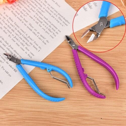 Trim Dead Skin Cuticle Tool Plastic 1Pc Handle Nail Cuticle Nipper Cutter Clip Manicure Pedicure