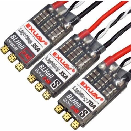 EXUAV Lighting 35A 2-5S / 70A 2S-6S BLHeli_s ESC support PMW Oneshot125 / 42 for FPV RC Drone Quadcopter