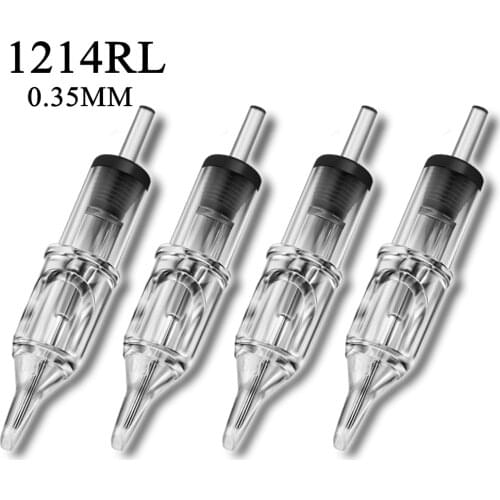 EMALLA 20pcs/box Tattoo Cartridge Needles Cartridge Round Liner Membrane Tattoo Needles for Cartridge Machine Grips