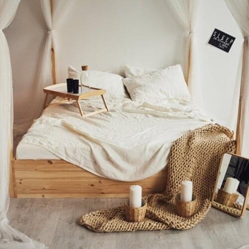 100% Hemp bedding set Australian Queen Size 152x203cm gray blue pink beige white colors N pcs fitted flat sheets set customize