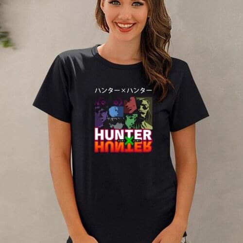 Summer New Style Kawaii Hunter X Hunter Womens Tshirt Killua Zoldyck Crew Neck Anime Manga Clothes Cotton Casual Loose Tee