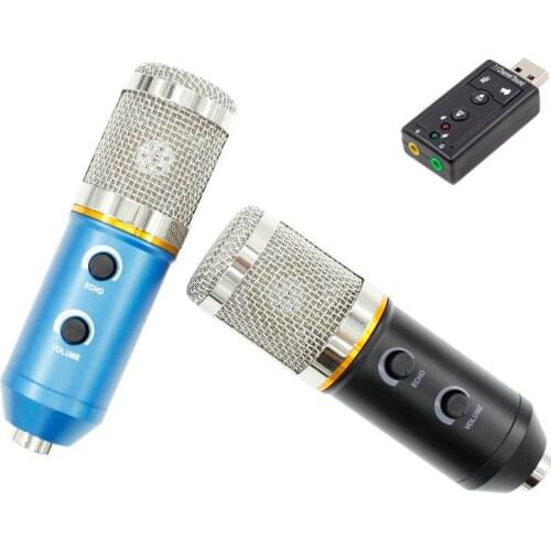MK-F200FL USB Condenser Microphone With Tripod For Computer Condenser Studio Video Recording Karaoke Mic