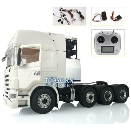 1/14 Hercul Sca Cabin LESU Metal 8*8 Chassis RC Tractor Truck W/ Radio Sound Lights Motor THZH0618-SMT4