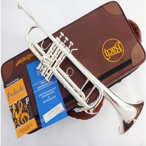 New De Xin Bb Trumpet TR-180GS Silver Plated Music Instruments Profesional Trumpets Student Included Case Mouthpiece Accessories