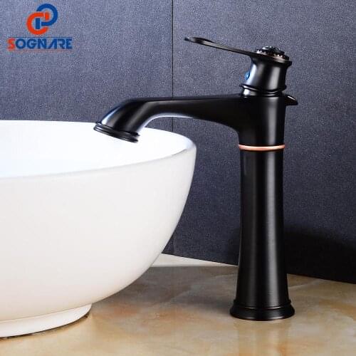 New Bath Basin Bathroom Swivel Faucets Bronze Single Handle Cold And Hot Water Mixer High Wash Basin Faucet Bathroom Mixer Taps